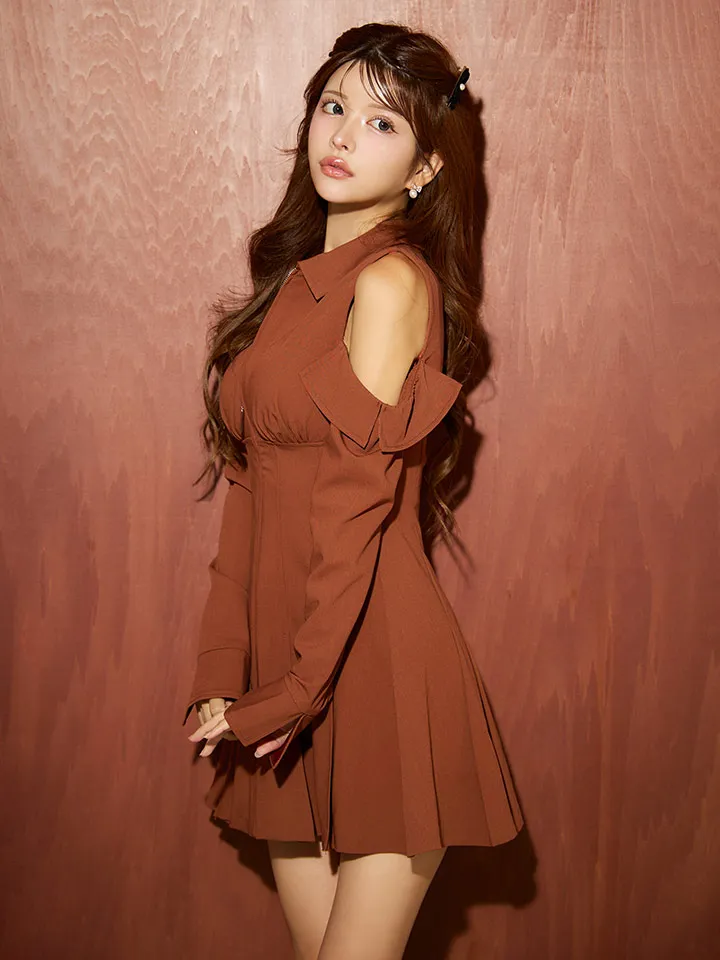 【Glossy/グロッシー】オフショルダー/ カットデザイン/ フレア/ ミニドレス/ キャバドレス5