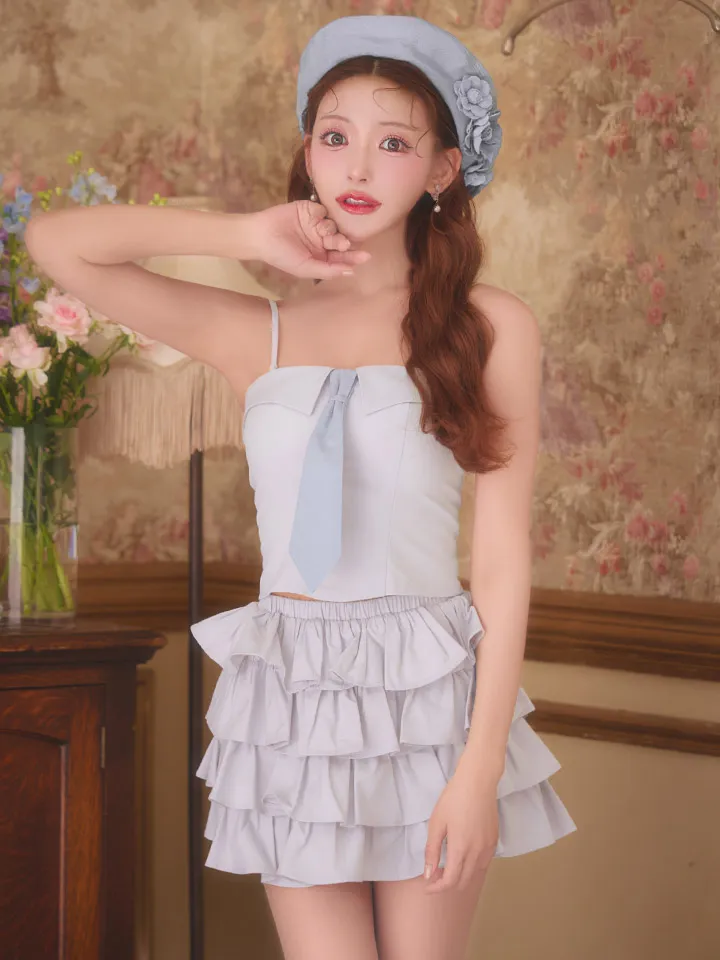 【Glossy/グロッシー】セットアップ/ ネクタイ/ フリル/ ブロード/ ツイル/ ミニドレス/ キャバドレス2