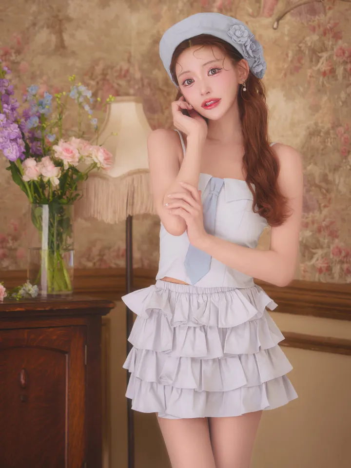 【Glossy/グロッシー】セットアップ/ ネクタイ/ フリル/ ブロード/ ツイル/ ミニドレス/ キャバドレス3