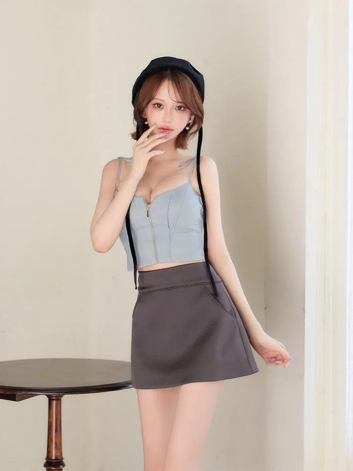 【Glossy/グロッシー】バイカラー/ キルティング/ ショルダーリボン/ セットアップ/ ミニドレス/ キャバドレス2