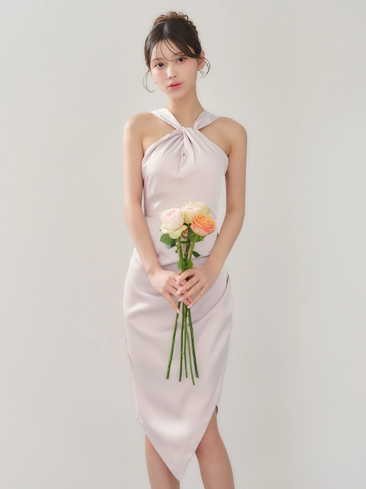 【ANDY/アンディ】シンプル/ ワンカラー/ アメスリ/ ノースリーブ/ タイト/ ミモレ丈/ ミディアムドレス/ ワンピース/ キャバドレス2