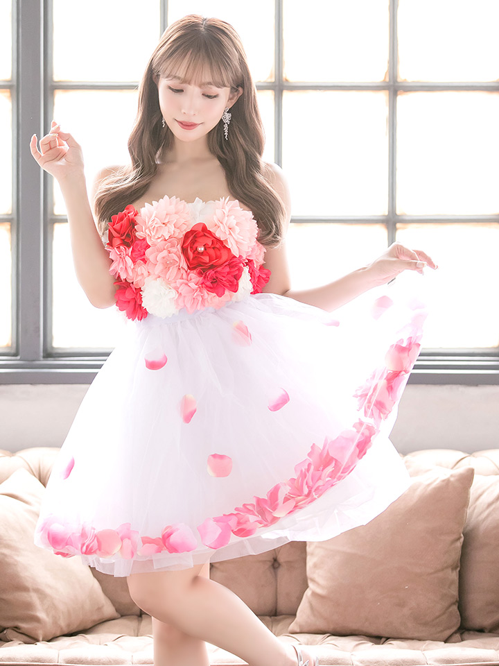 ホワイト系 S人気ブラドン 花びらファーaラインミニドレス ドレス スーツ フォーマル ドレスホワイト系s 10 818 Eur Artec Fr