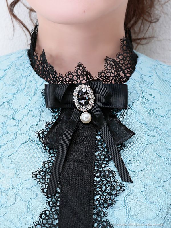 An アン ブローチ 切り替えデザイン レース フレア キャバドレス