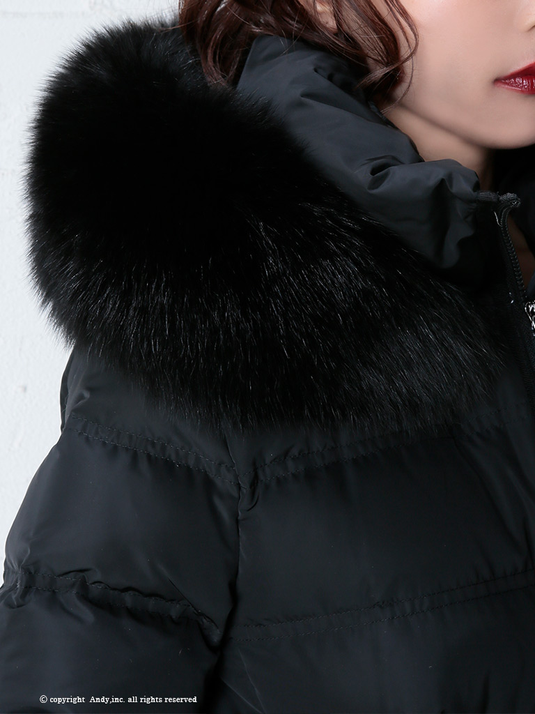 Premium Andy フォックスファー ダウン コート