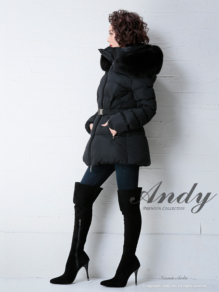 Premium Andy フォックスファー ダウン コート