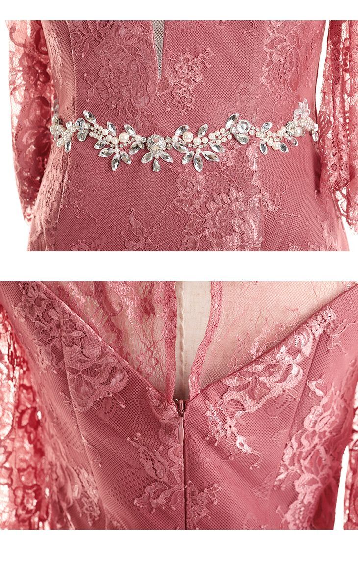 Lサイズあり【ROBE de FLEURS/ローブドフルール】総レース/ 七分袖 