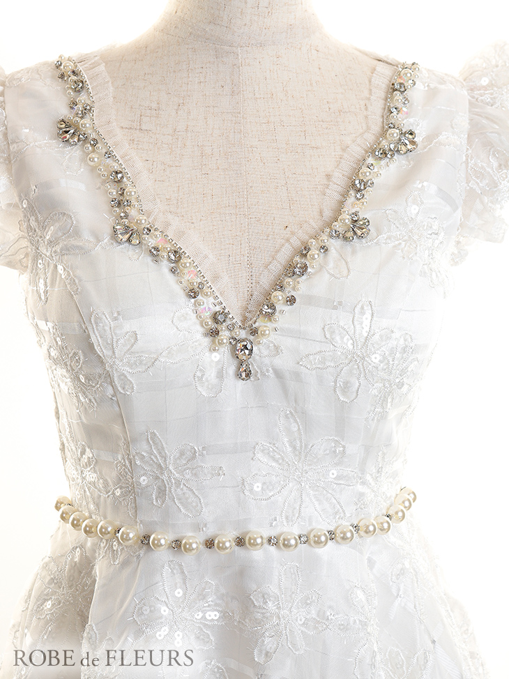 XS〜Lサイズあり【ROBE de FLEURS/ローブドフルール】パールビジュー 