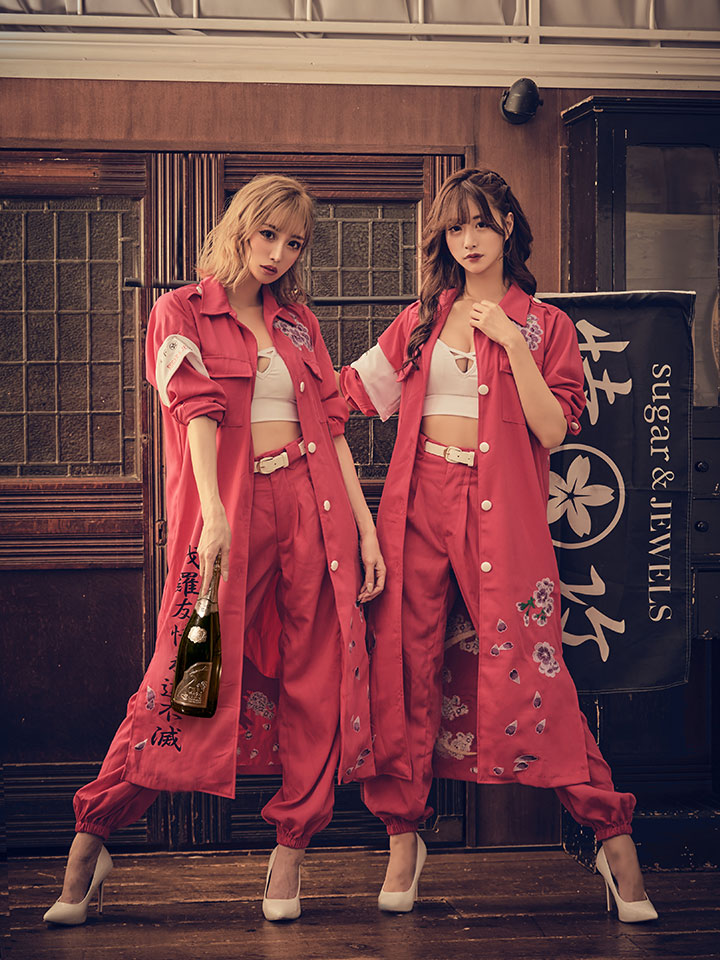 JEWELS - 特攻服 jewels コスプレ 赤 シュガー 金髪カツラ付き！ 特攻服 jewels コスプレ 赤 シュガー 金髪カツラ付き！