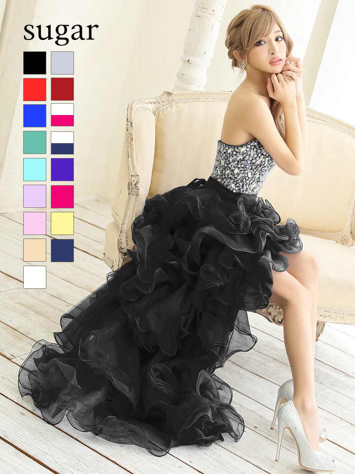 値下げしました！Sugar ショートinロング (前ミニドレス)-