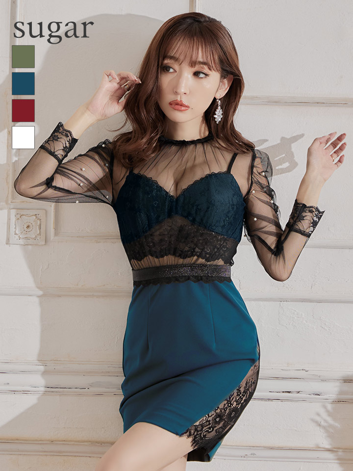 ROBE de FLEURS.ローブドフルール.ドレス.キャバ嬢.ワインレッド