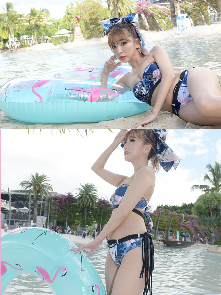 水着小物 浮き輪 フラミンゴフロート Of03