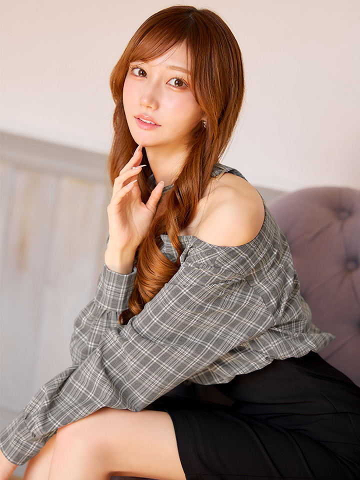 【Veautt/ヴュート】【OF05】アシンメトリーカット/ ロングスリーブ/ チェック/ バイカラー/ ミディアムドレス/ キャバドレス