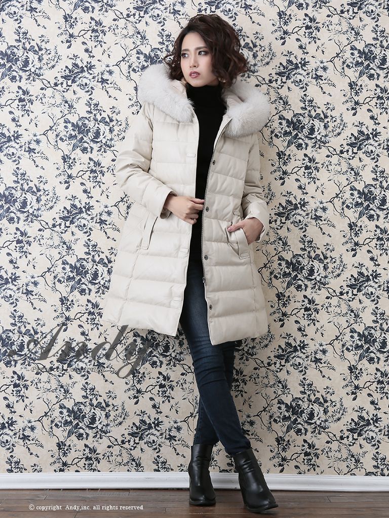 Andy Magazine Vol Collection 22 羊皮 フォックスファー ダウン コート Andy Magazine Vol Collection 22 羊皮 フォックスファー ダウン コート