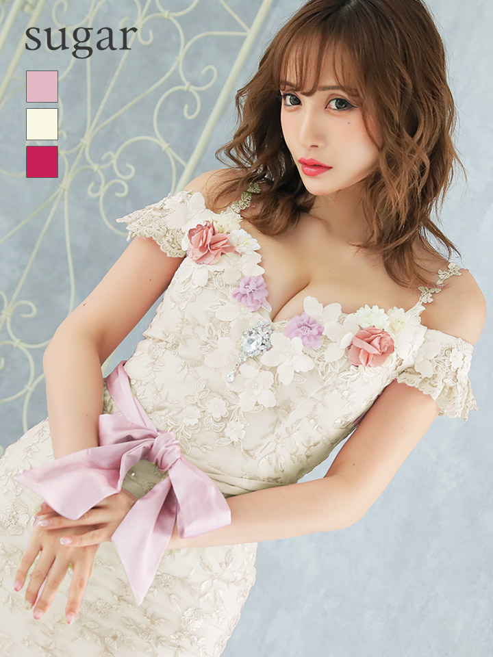 超人気の Robe Fleurs 3dフラワーモチーフ キャバドレス De フォーマル ドレス Oyostate Gov Ng