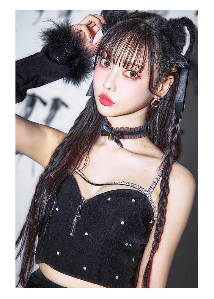 即日発送！】【ハロウィン】ビジューブラックキャット