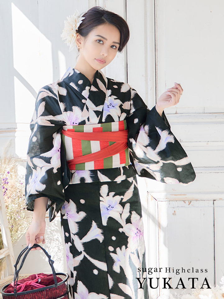 定番入荷 黒地の浴衣 - 通販 - motelparati.com.br