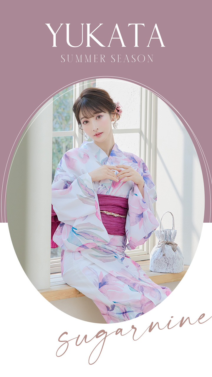 大人スウィート/水彩フラワー 牡丹柄 浴衣 siwa-k21 / Yhimo-PK / YC 大人スウィート/水彩フラワー 牡丹柄 浴衣 siwa-k21 / Yhimo-PK / YC