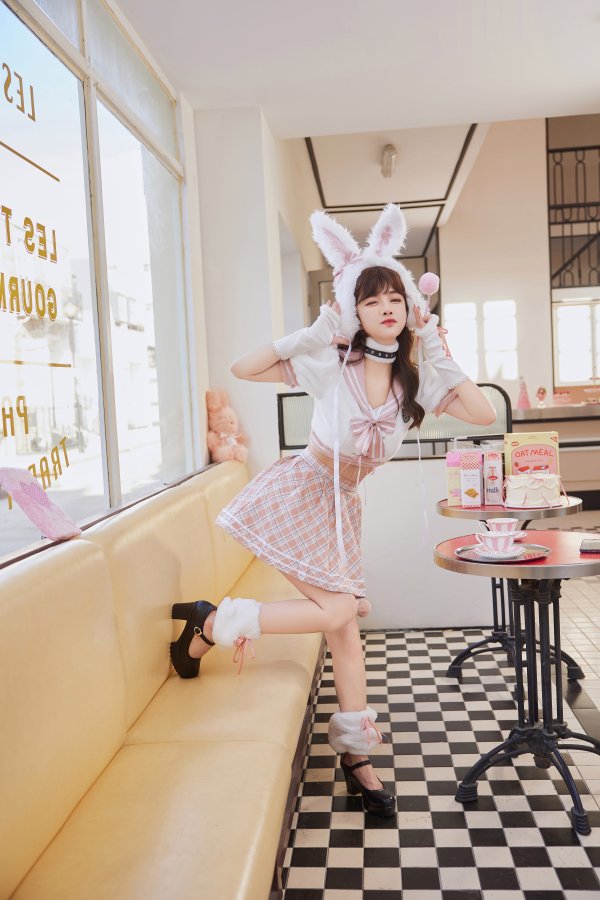 画像2: 【即日発送】ドーリーバニーアイドルセーラー【マリームーン】【ハロウィンコスプレ7点セット】【フリーサイズ/2カラー】[HC03] (2)