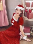 画像12: SALE!【サンタコス 5点セット】【S-Mサイズ/2カラー】ベロアワンピースサンタ[YMT] (12)