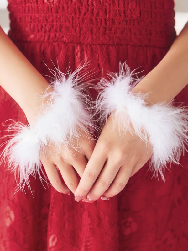 画像7: SALE!【サンタコス 4点セット】【S-Lサイズ/1カラー】フラワーレースワンピースサンタ[YMT] (7)