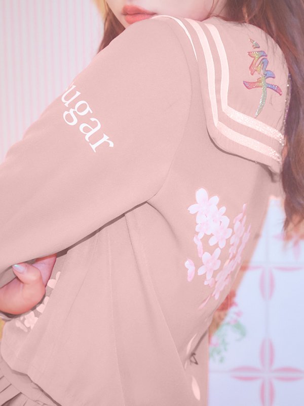 画像2: 【即日発送！】【ハロウィン】ピンクJKコスプレセット【ハロウィン3点セット】【S?Mサイズ/1カラー】(B023SB/0415socksSB)[OF01] (2)