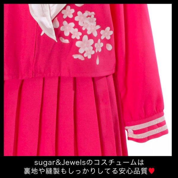 画像11: 【即日発送！】【ハロウィン】ピンクJK/女子高生/セーラー服コスプレセット【ハロウィン3点セット】【S?Lサイズ/1カラー】(B023SB/0415socksSB)[YMT] (11)
