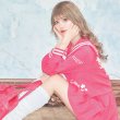 画像7: 【即日発送！】【ハロウィン】ピンクJKコスプレセット【ハロウィン3点セット】【S?Mサイズ/1カラー】(B023SB/0415socksSB)[YMT] (7)