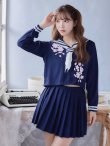 画像4: 【即日発送！】【ハロウィン】セーラー服JK/女子高生/セーラー服コスプレセット【ハロウィン3点セット】【S〜Mサイズ/2カラー】(B7748/B023SB/0415socksSB)[HC02] (4)