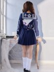 画像6: 【即日発送！】【ハロウィン】セーラー服JK/女子高生/セーラー服コスプレセット【ハロウィン3点セット】【S〜Mサイズ/2カラー】(B7748/B023SB/0415socksSB)[HC02] (6)