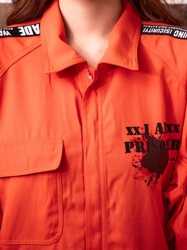 画像7: 【即日発送】オレンジ囚人/プリズナーガール/ミリタリーコスプレ/ユニセックス【sugar nineハロウィンコスプレ2点セット】【S〜XXLサイズ/1カラー】【HC03】 (7)