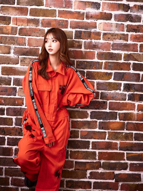 画像9: 【即日発送】オレンジ囚人/プリズナーガール/ミリタリーコスプレ/ユニセックス【sugar nineハロウィンコスプレ2点セット】【S〜XXLサイズ/1カラー】【HC03】 (9)