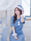 画像4: SALE!【サンタコス 5点セット】【S-Lサイズ/2カラー】ビジューニットワンピースサンタコスプレ[YMT] (4)