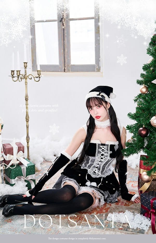 画像11: 【即日発送！】【クリスマスコスプレ6点セット】【Malymoon/マリームーン】スノークリスタルレースサンタ【フリーサイズ/2カラー】[HC03] (11)