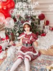 画像1: 【即日発送！】【クリスマスコスプレ6点セット】【Malymoon/マリームーン】チェックエンジェルサンタ【フリーサイズ/1カラー】[HC03] (1)