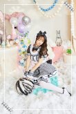 画像2: 【即日発送】たれ耳ギンガムチェックドーリーメイド【マリームーン】【ハロウィンコスプレ7点セット】【フリーサイズ/2カラー】[YMT] (2)