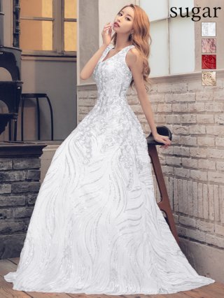 sugar ビーズ刺繍 ホワイト Aラインドレス ホワイト(白)ドレス｜キャバドレス・ミニドレス通販はsugar (Page 43)