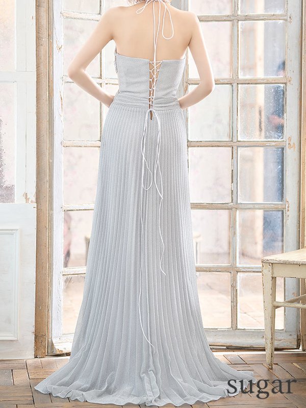 画像5: 【IRMA/イルマ】ラメ/プリーツ/ サイドシアー/ アメスリ/ ロング/ キャバドレス long[OF2A] (5)