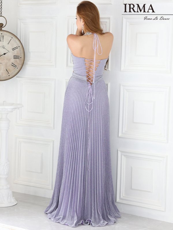 画像4: 【IRMA/イルマ】ラメ/プリーツ/ サイドシアー/ アメスリ/ ロング/ キャバドレス long[OF2A] (4)