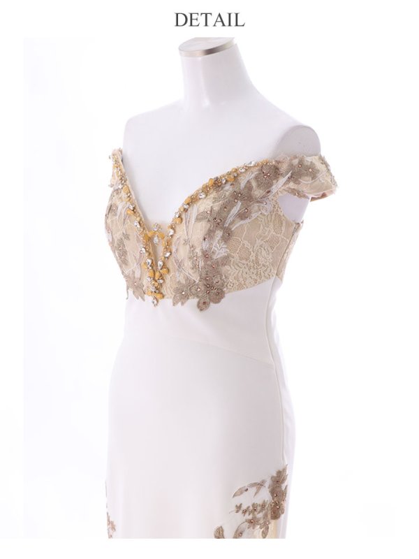 画像8: Lサイズあり【IRMA/イルマ】フラワーレース/ オフショル/  タイト/ ロングドレス/ キャバドレス long[OF2A] (8)