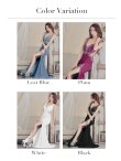 画像13: 【IRMA/イルマ】ワンカラー/ シアーレース/ ビジュー/ ストレッチ/ スリット/ ロングドレス /キャバドレス long[OF2A] (13)