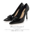 画像1: 【COMEX】 1color/ 10cmヒール/ ポインテッドトゥ/ バックル/ ピンヒール/ ハイヒール/ パンプス[OF02] (1)