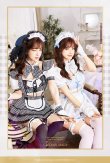 画像1: 【即日発送】千鳥柄クラシカルレディメイド【マリームーン】【ハロウィンコスプレ8点セット】【フリーサイズ/2カラー】[YMT] (1)