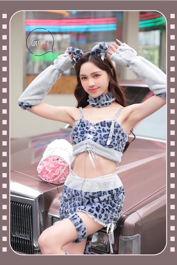 画像14: 【即日発送】ふわもこレオパード【マリームーン】【ハロウィンコスプレ8点セット】【フリーサイズ/3カラー】[HC03] (14)