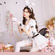 画像1: 【即日発送】ダーリンレースホワイトバニー【マリームーン】【ハロウィンコスプレ10点セット】【フリーサイズ/1カラー】[YMT] (1)