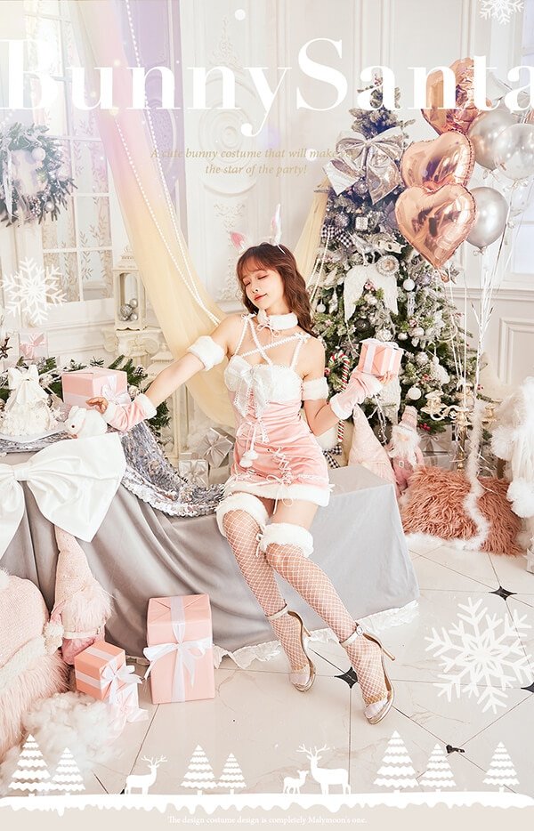 画像17: 【即日発送！】【クリスマスコスプレ8点セット】【Malymoon/マリームーン】スイートバニーフレーバーサンタドレス【フリーサイズ/3カラー】[HC03] (17)