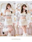 ホワイト　モデル身長：166cm　着用サイズ：Fサイズ