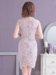画像8: Lサイズあり【DEA.by ROBE de FLEURS/ディアバイローブドフルール】スパンコールフラワー刺繍/ ウエストリボン/ 膝丈/ キャバドレス[OF2] (8)