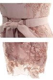 画像13: Lサイズあり【DEA.by ROBE de FLEURS/ディアバイローブドフルール】スパンコールフラワー刺繍/ ウエストリボン/ 膝丈/ キャバドレス[OF2] (13)