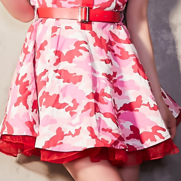 画像5: 【値下げ！】SALE！【ハロウィンコスプレ3点セット】ピンクアーミーワンピース【S-XLサイズ/1カラー】（STEE06 W）[HC03] (5)