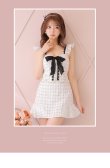 画像4: 【XSサイズあり】【ROBE de FLEURS/ローブドフルール】セットアップ/チェックツイード/スカートパンツ/ミニドレス /キャバドレス (4)